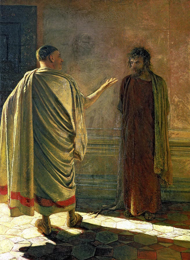 Image result for pilate and jesus painting