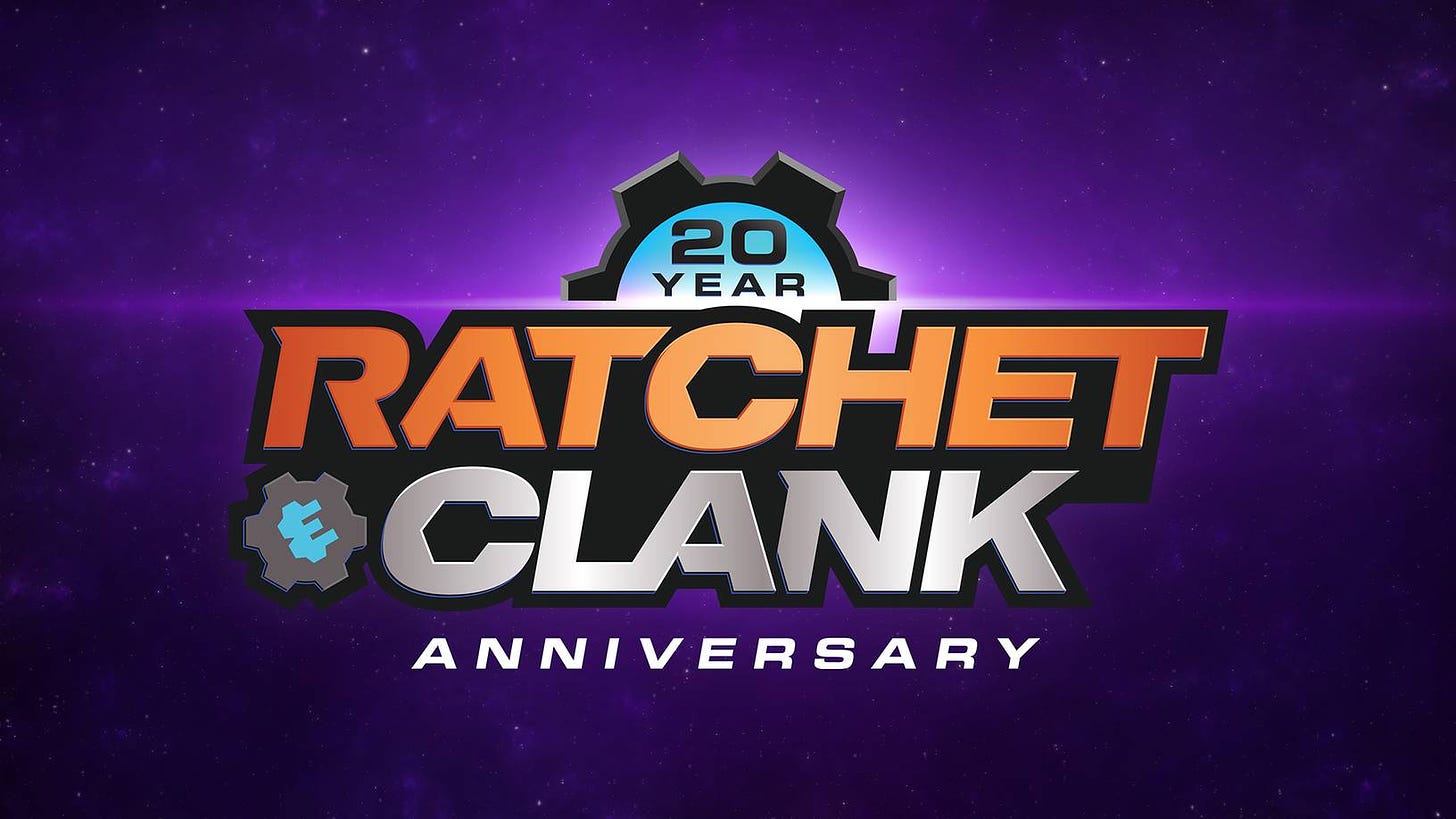 Ratchet & Clank 20 year anniversary logo