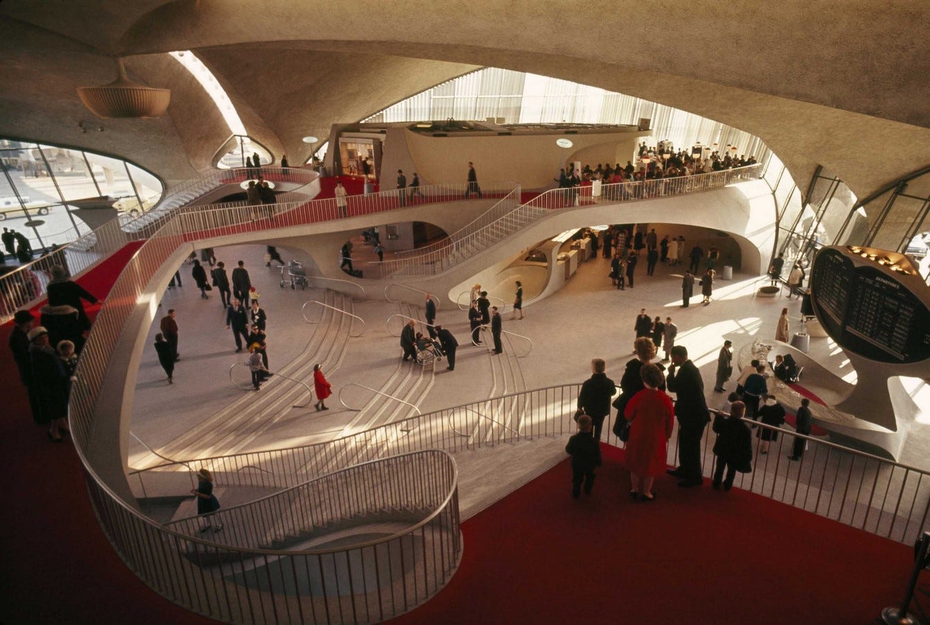 TWA Flight Centre, New York by Eero Saarinen