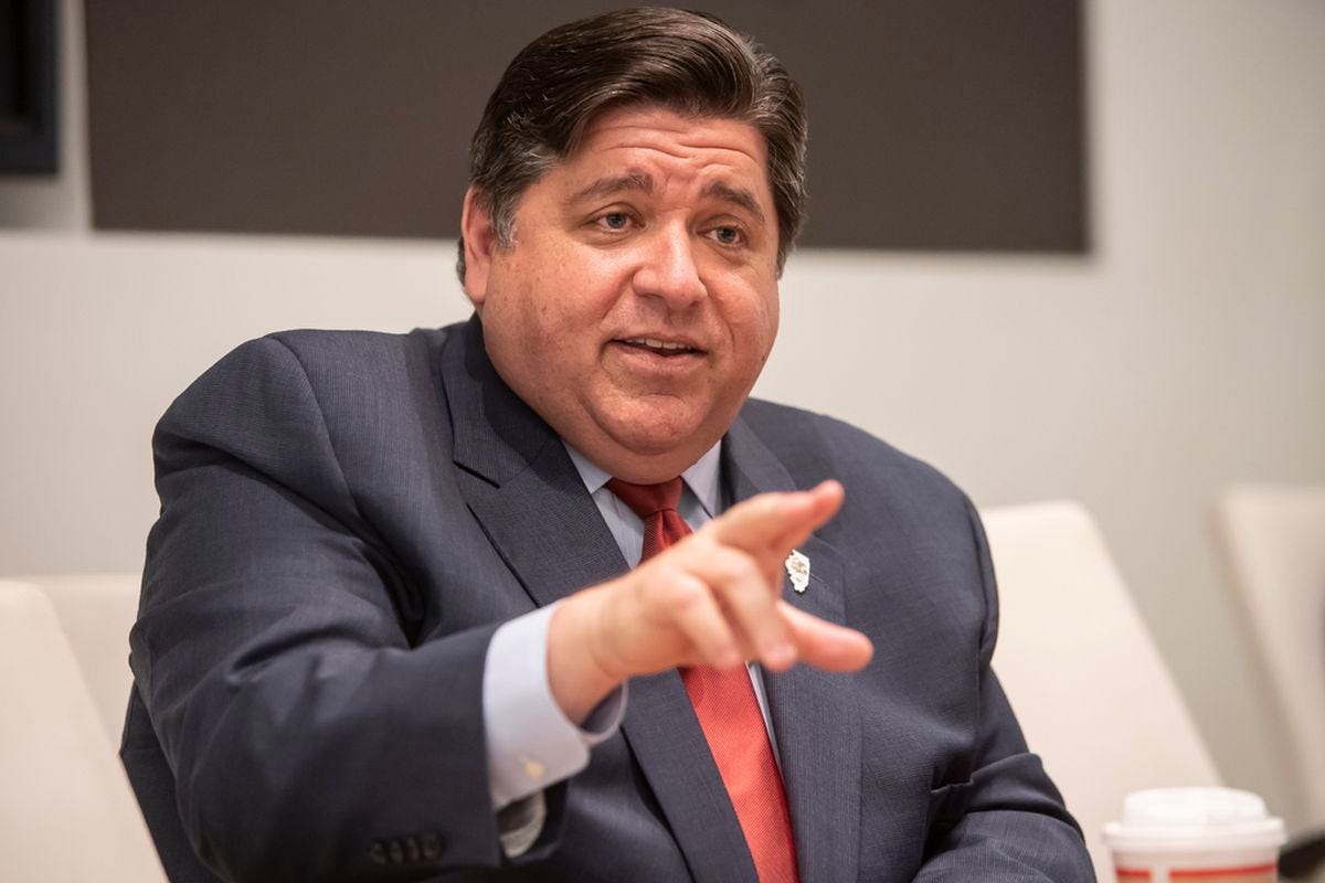 Gov. J.B. Pritzker meeting with the Sun-Times Editorial Board.