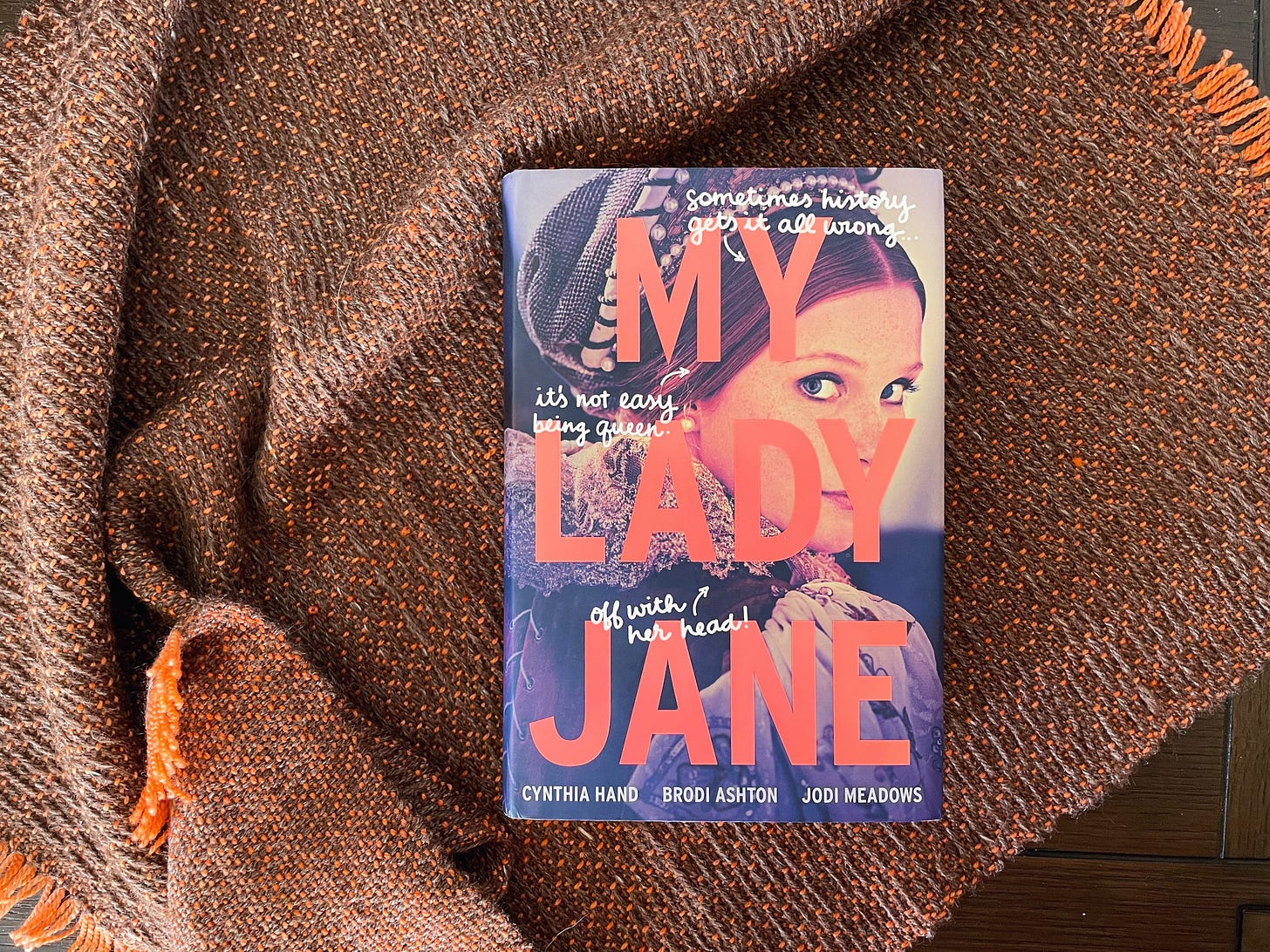 My Lady Jane on a brown woven cloth