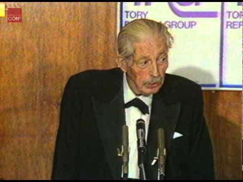 Harold Macmillan giving a speech on Margaret Thatcher's Privatisation  policies - YouTube