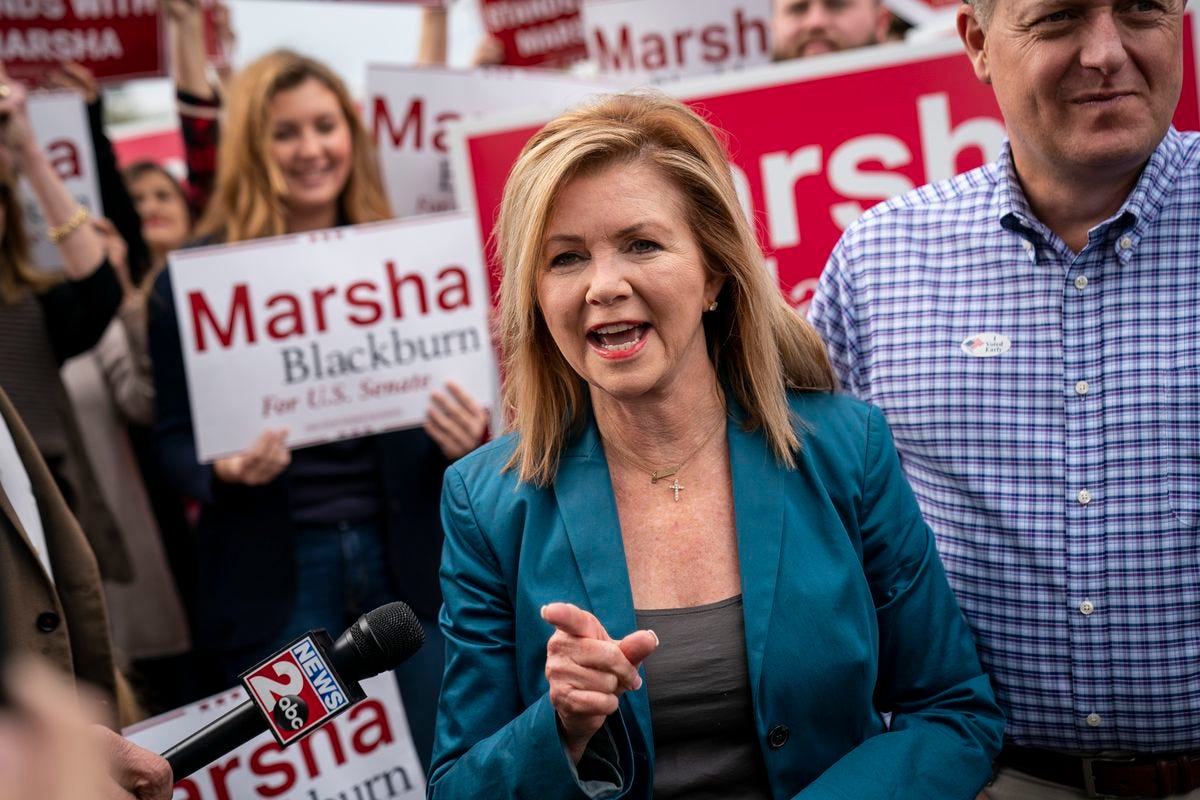 Marsha Blackburn wins Tennessee's Senate race, defeating Phil Bredesen to  become the state's first woman senator - Vox