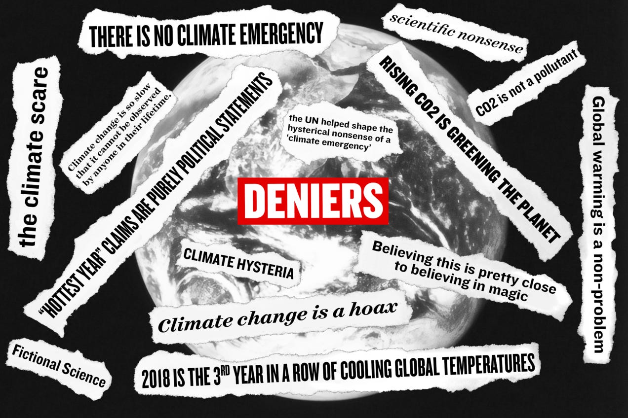 Claims from climate deniers. Source: nrdc.org