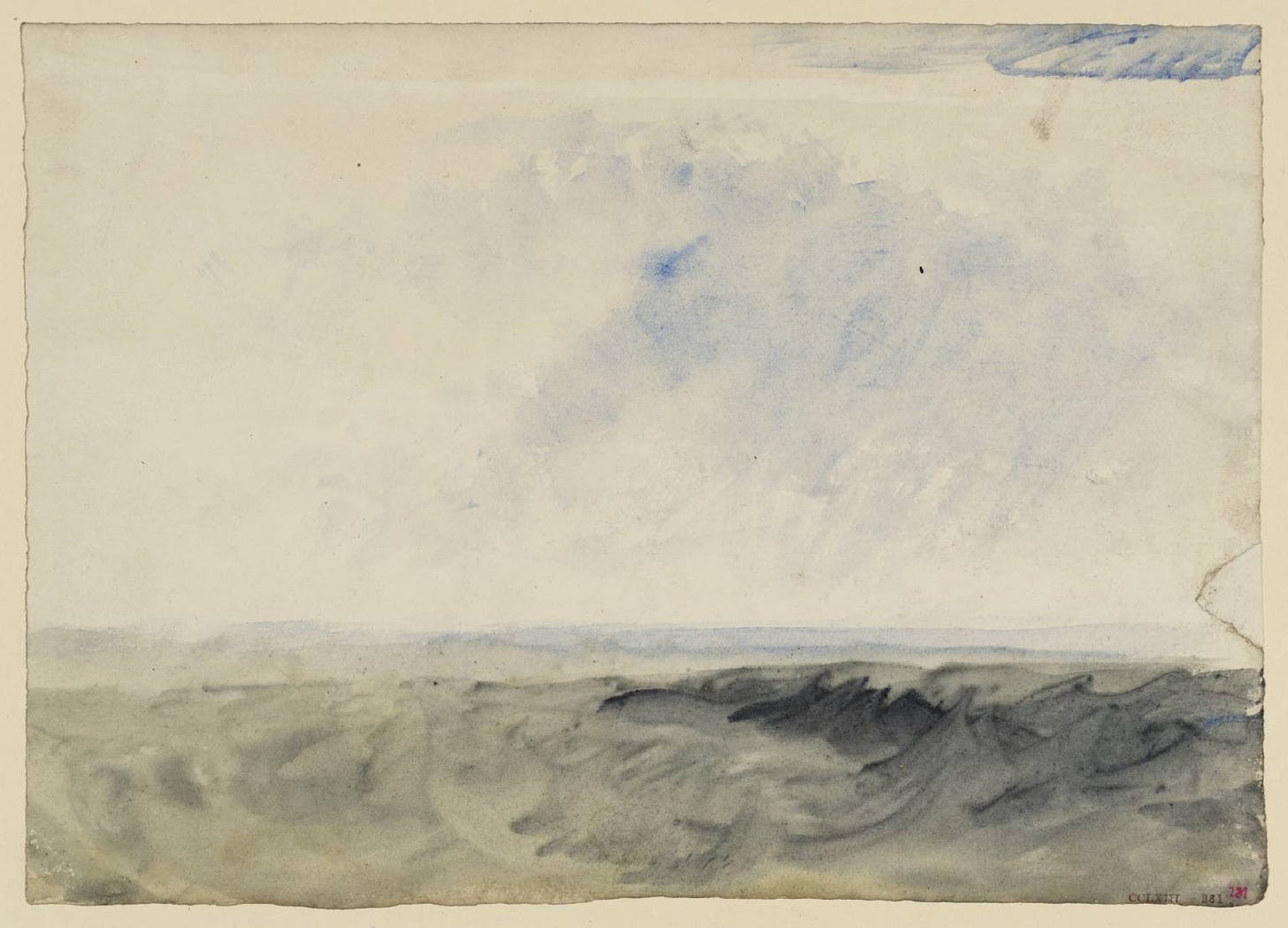 Sea and Sky', Joseph Mallord William Turner, c.1820–30 | Tate