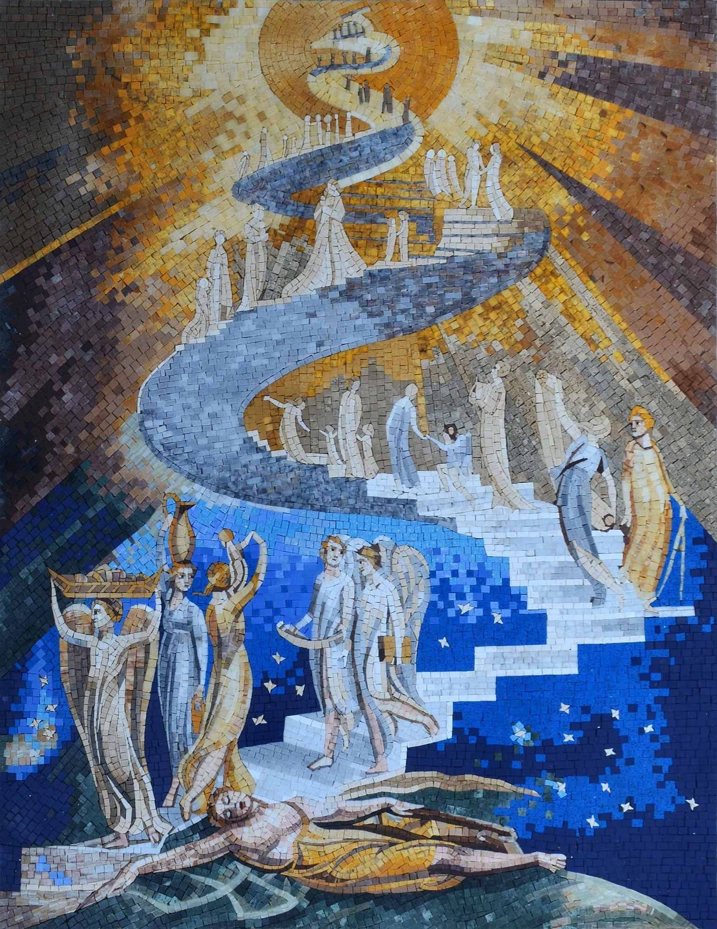 Mosaic Reproduction - Jacob's Ladder in 2021 | Mosaic reproduction ...