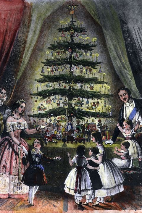 christmas facts   queen victoria and prince albert christmas tree 