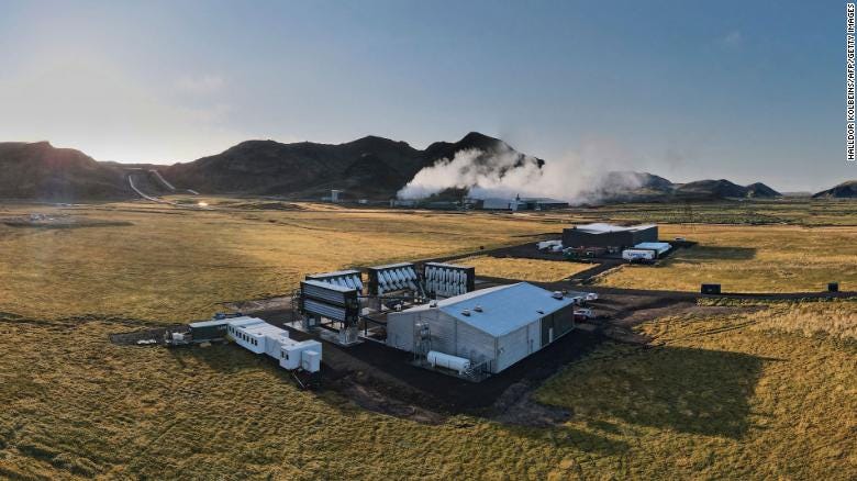 The Climeworks carbon dioxide removal site in Iceland.