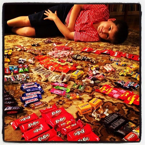 Too. Much. Candy. #misha #halloween