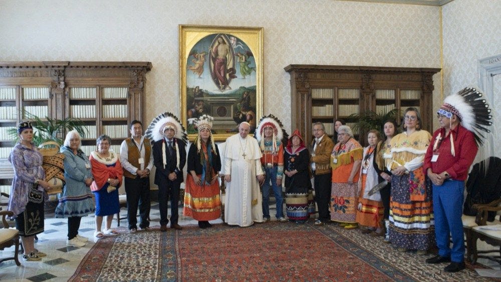 Incontro del Papa con gli indigeni delle First Nations (Canada)
