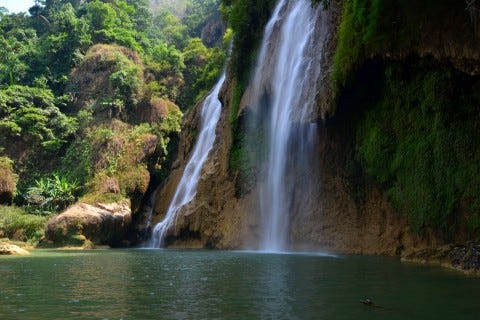An inviting middle tier at Thi Lor Su Waterfall. Photo: David Luekens