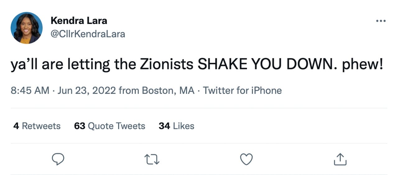 Boston city councilor apologizes after antisemitic tweet referring to  Zionist 'shake down' - masslive.com