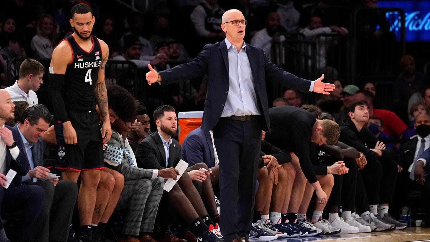 UConn coach Dan Hurley ejected vs. Villanova for merely hyping up the crowd  | Sporting News