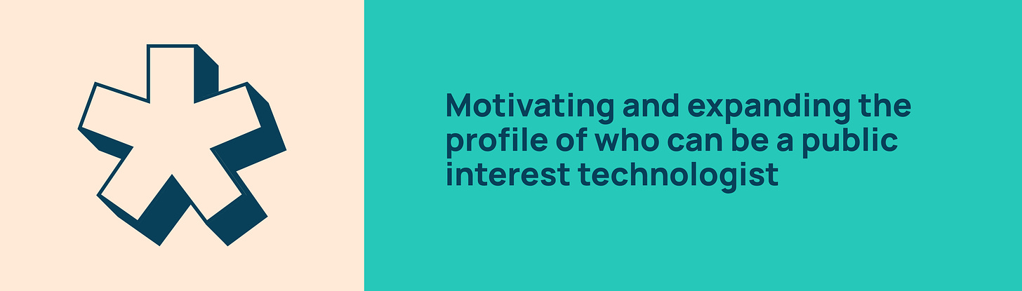 Motivating and expanding the profile of who can be a public interest technologist