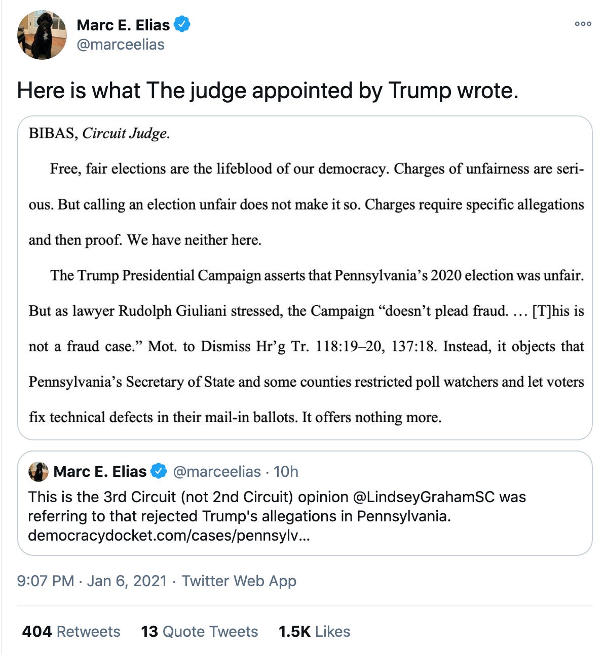 Screen-Shot-2021-01-07-at-8.00.55-AM Trump Appointed Judge Denies Last-Ditch Attempt To Overturn Election Crime Donald Trump Featured Politics Top Stories 