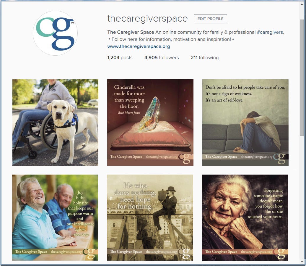 The Caregiver Space:  An online community for family & professional #caregivers. ⭐️Follow here for information, motivation and inspiration!⭐️ www.thecaregiverspace.org