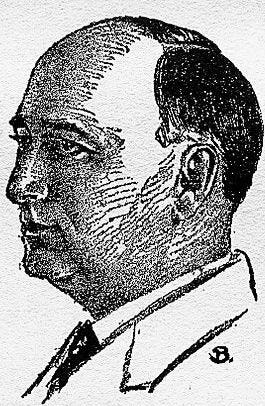 Keller, as pictured in the July 1929 issue of Science Wonder Stories.