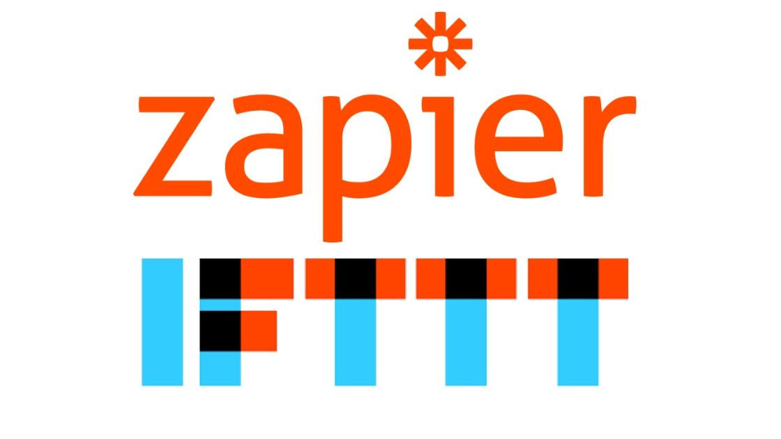 Zapier and IFTTT logos graphic