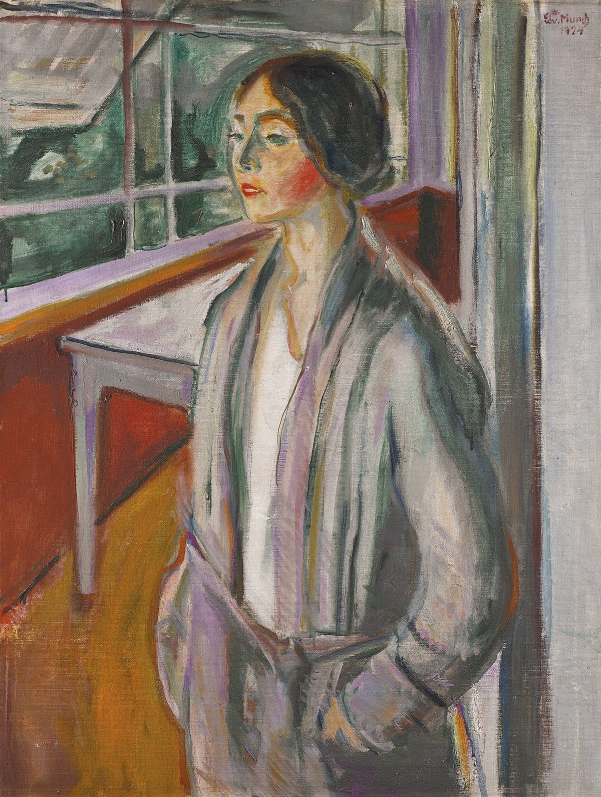 File:Munch - Ung kvinne på verandaen (Young Woman on the Veranda), 1924,  lot.17.jpg - Wikimedia Commons