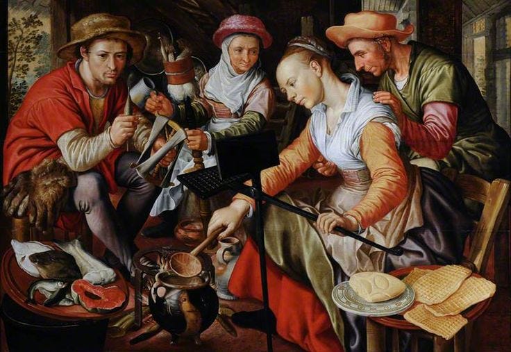 Joachim Beuckelaer Scenes from a Dutch Kitchen: Waffles