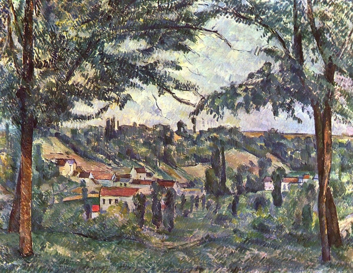 Paul Cézanne's The Hameau des Pâtis (1881) landscape painting Paul Cézanne's The Hameau des Pâtis (1881) landscape painting