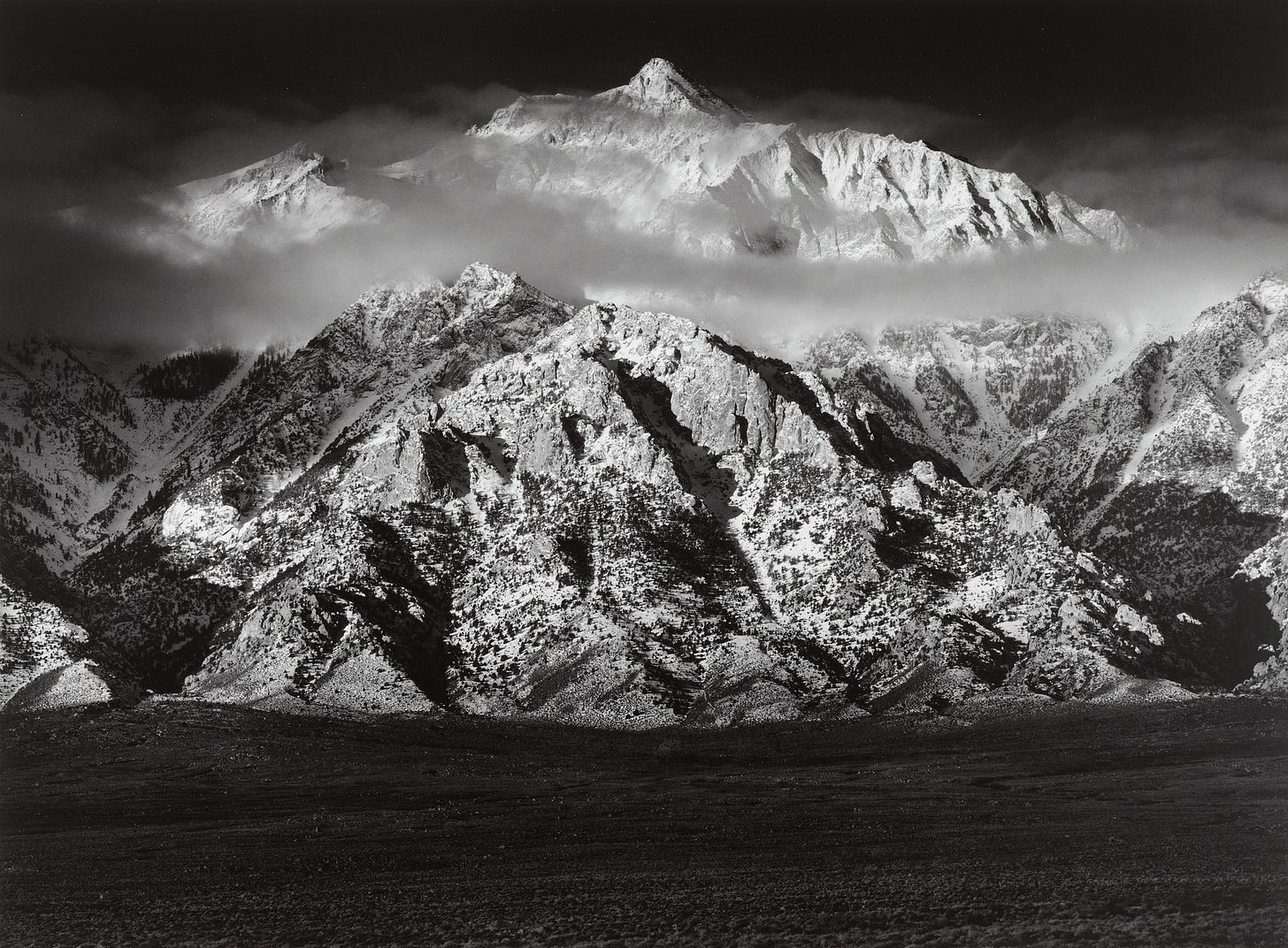 Ansel Adams. Mount Williamson, Sierra Nevada, from the Owens Valley,  California. 1944 | MoMA