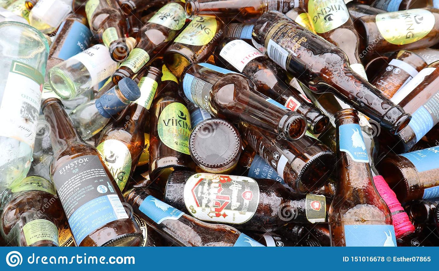 A Pile Of Empty Beer Bottles Editorial Stock Photo - Image of damaged,  pile: 151016678