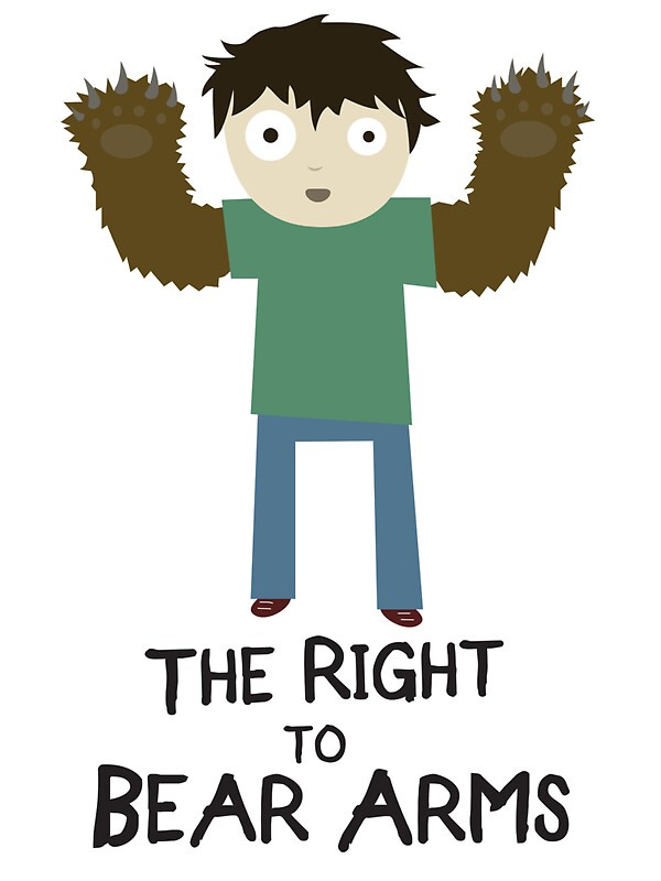 "The Right To Bear Arms" Stickers by averyboringname | Redbubble