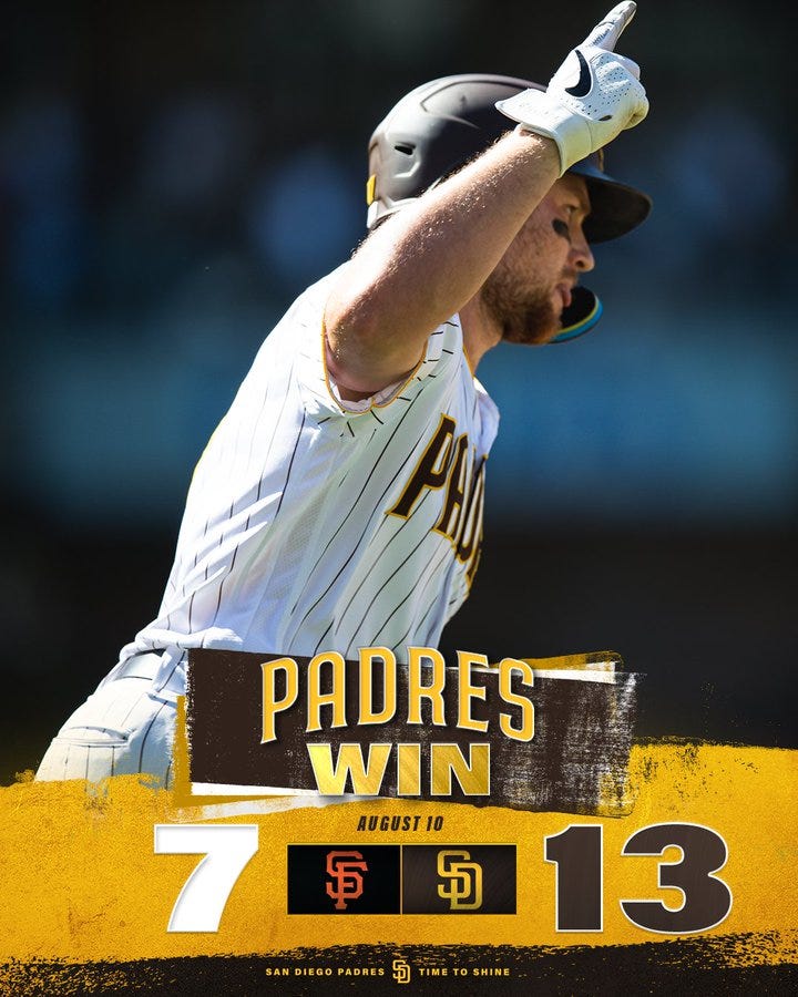 Padres win graphic