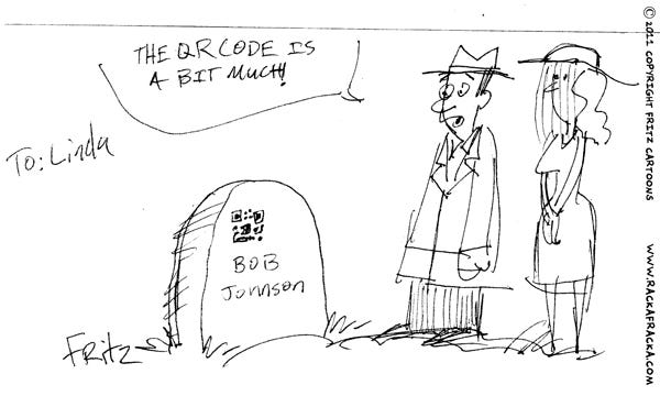 QR Code Cartoon | Fritz Cartoons