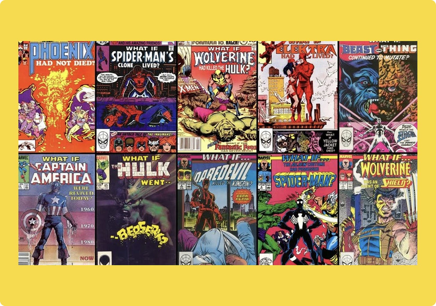Collection of comic book covers for "What if?..."