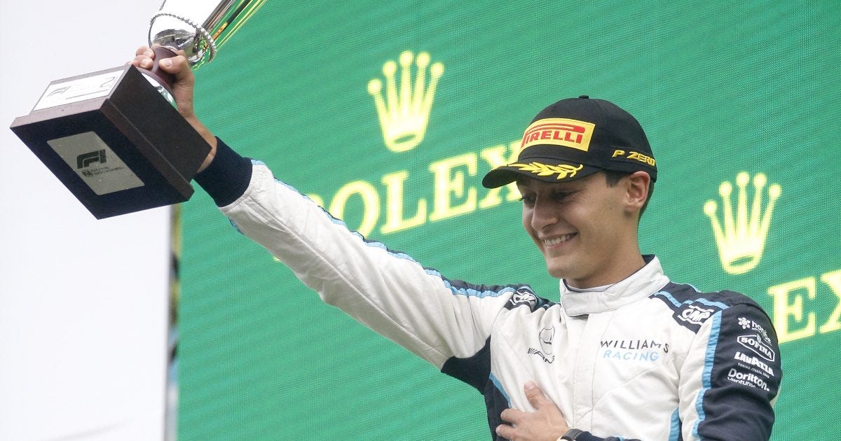 Not the way&#39; George Russell wanted his first podium | PlanetF1