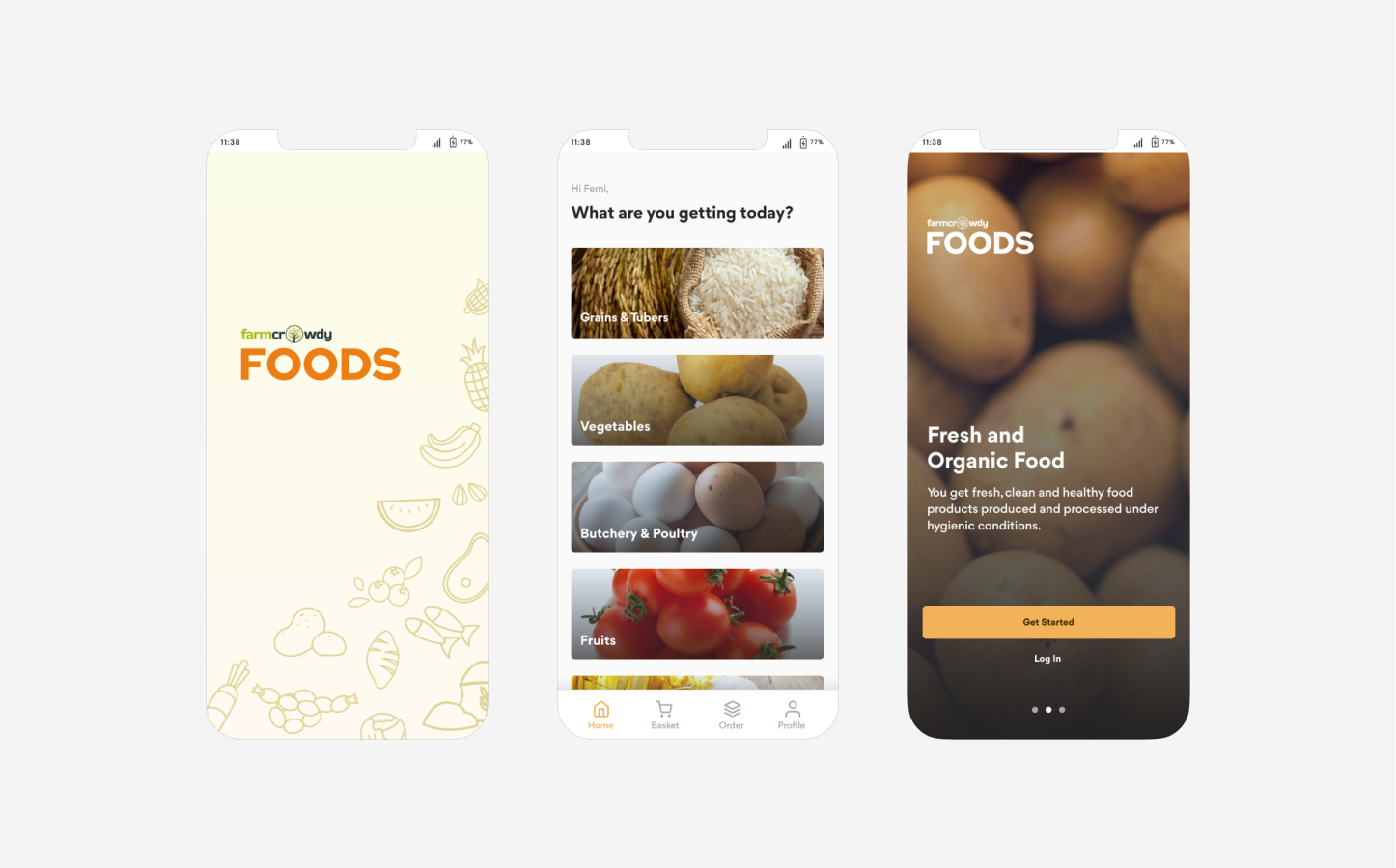 Farmcrowdy Food Mobile App Design