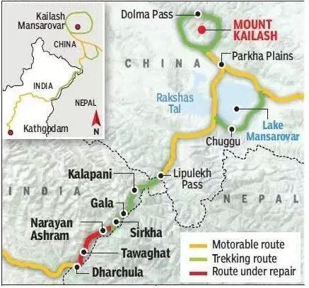 pib] Kailash – Mansarovar Yatra Route from Dharchula to Lipulekh ...
