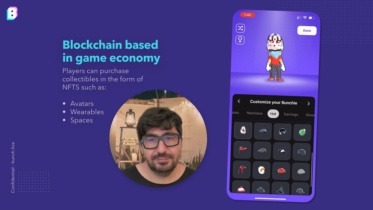 Bunch's blockchain pitch