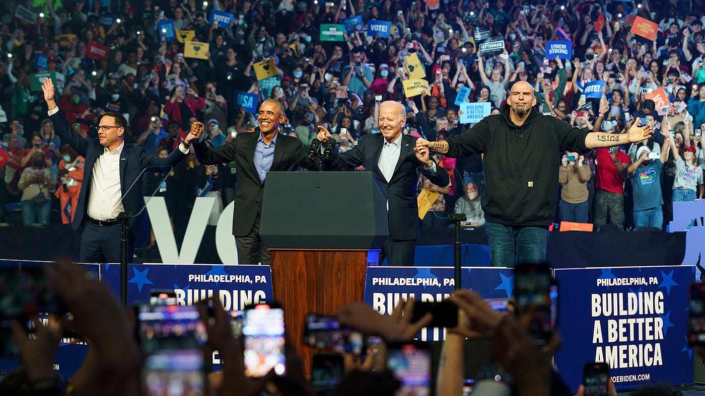 Biden rallies in Philadelphia, compares Fetterman to Oz on abortion, guns,  health care | The Hill