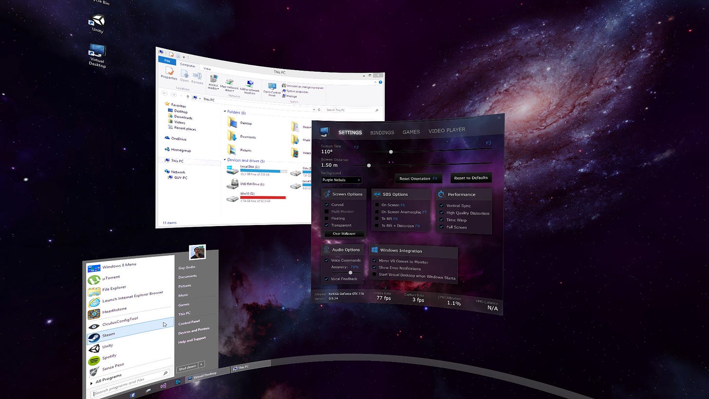 The Latest Version of &#39;Virtual Desktop&#39; is Here, The Free App That Makes  Your Entire Windows Computer Oculus Rift-capable