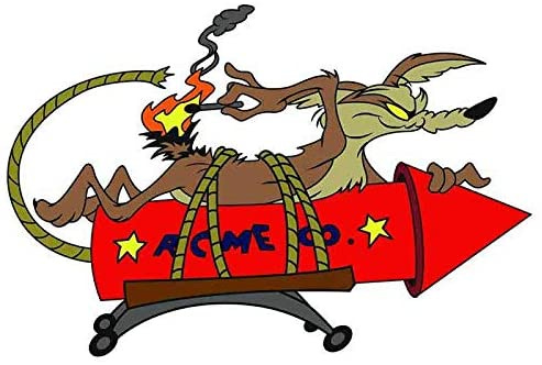 Amazon.com: EARLFAMILY Cartoon Car Sticker for Wile E Coyote Acme Rocket  Vinyl Decal Anime Car Styling Waterproof Accessories: Automotive