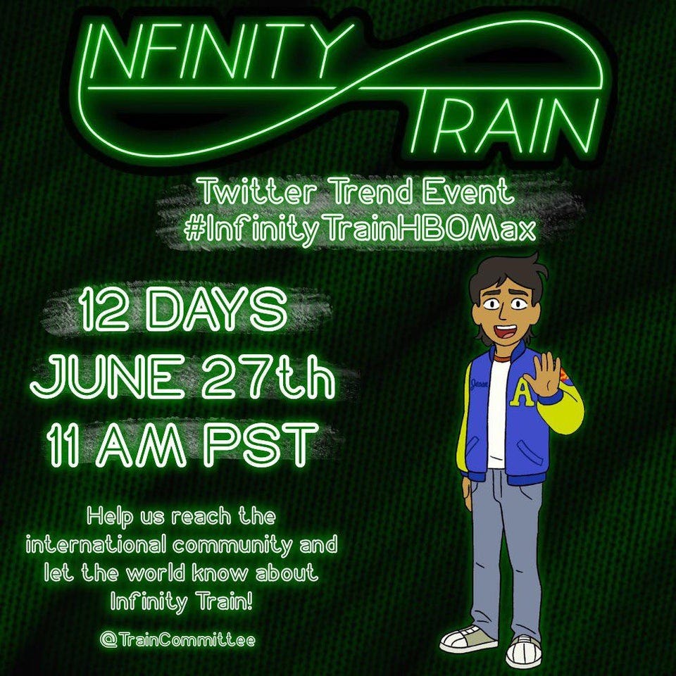 r/InfinityTrain - 12 days until the #InfinityTrainHBOMax trend!
