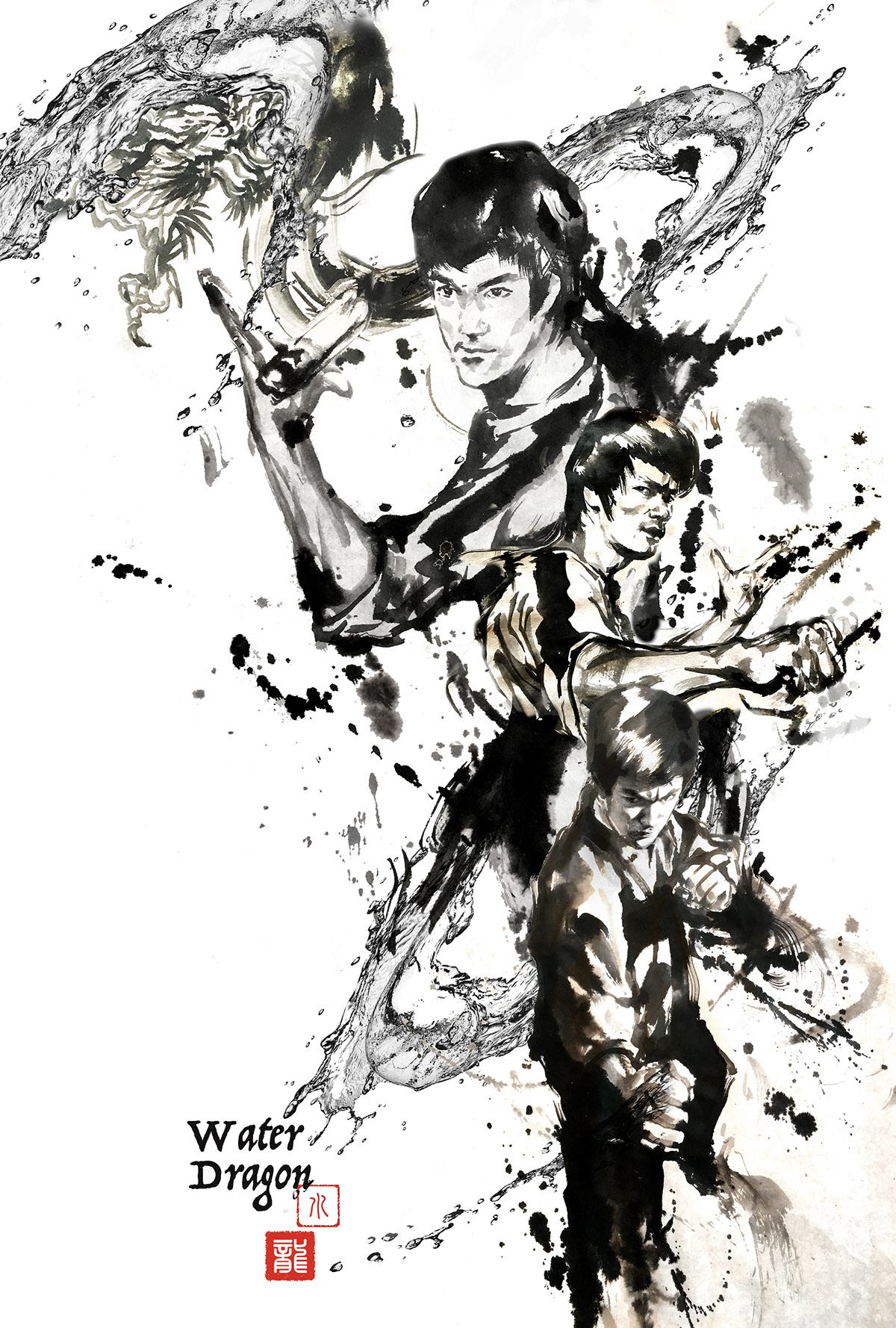 ESPN Bruce Lee: Be Water movie poster on Behance