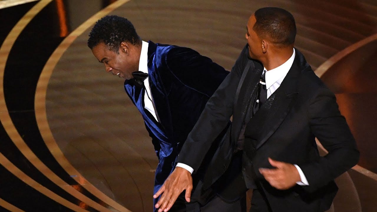Will Smith SLAPS Chris Rock at Oscars 2022 - YouTube