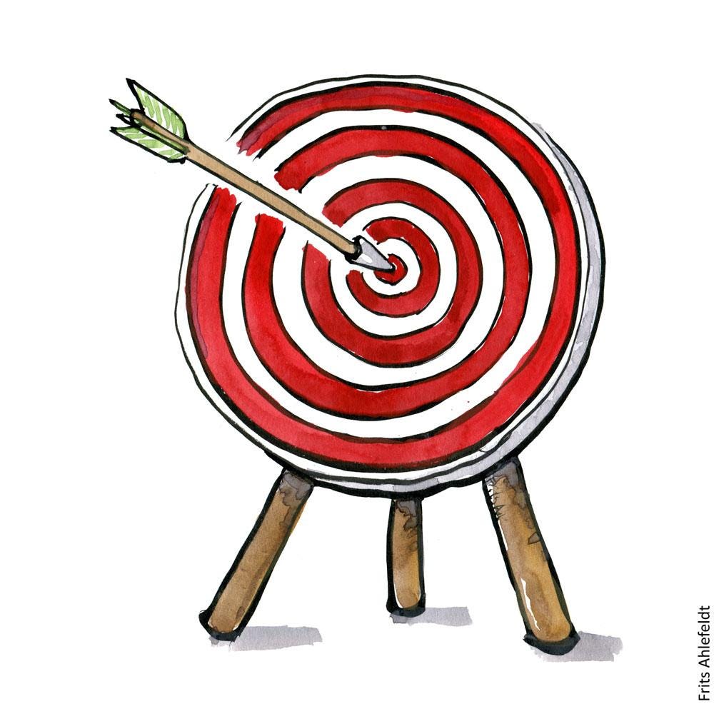 Di00216 Download arrow in target illustration – Frits Ahlefeldt Shop