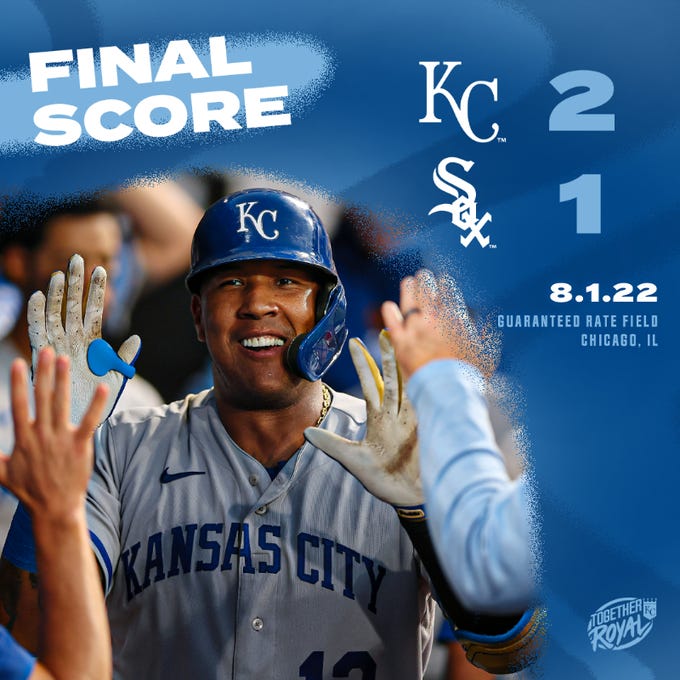 Royals road win graphic