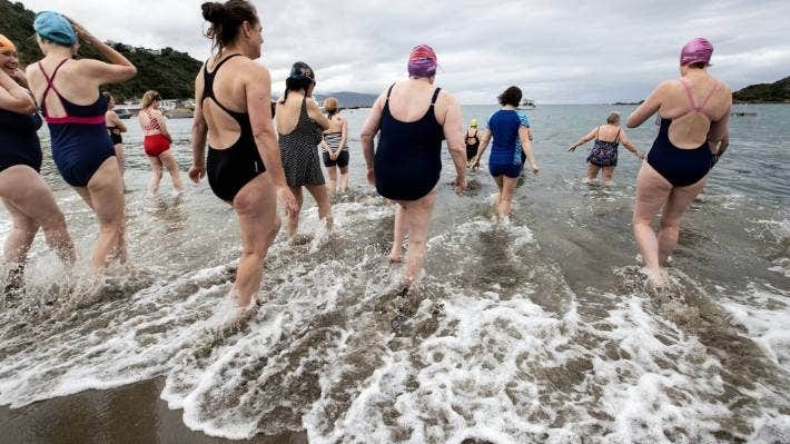 A group of Wellingtonians celebrated Advent by taking part in the 12 Bays of Christmas swim series exploring different parts of the capital coastline.
