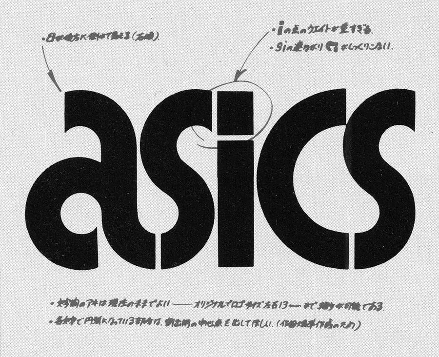 ASICS logo development Herb Lubalin, LogoArchive Logo Histories