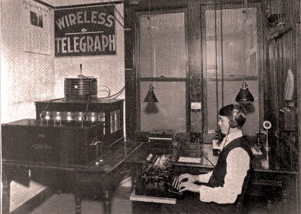 a railroad telegrapher ca 1910 | a typical radio telegraph o… | Flickr