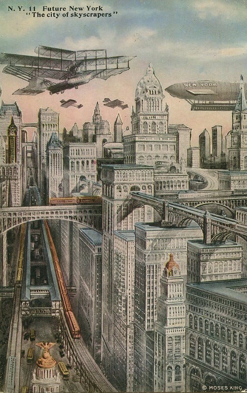 Future New York postcard 1925