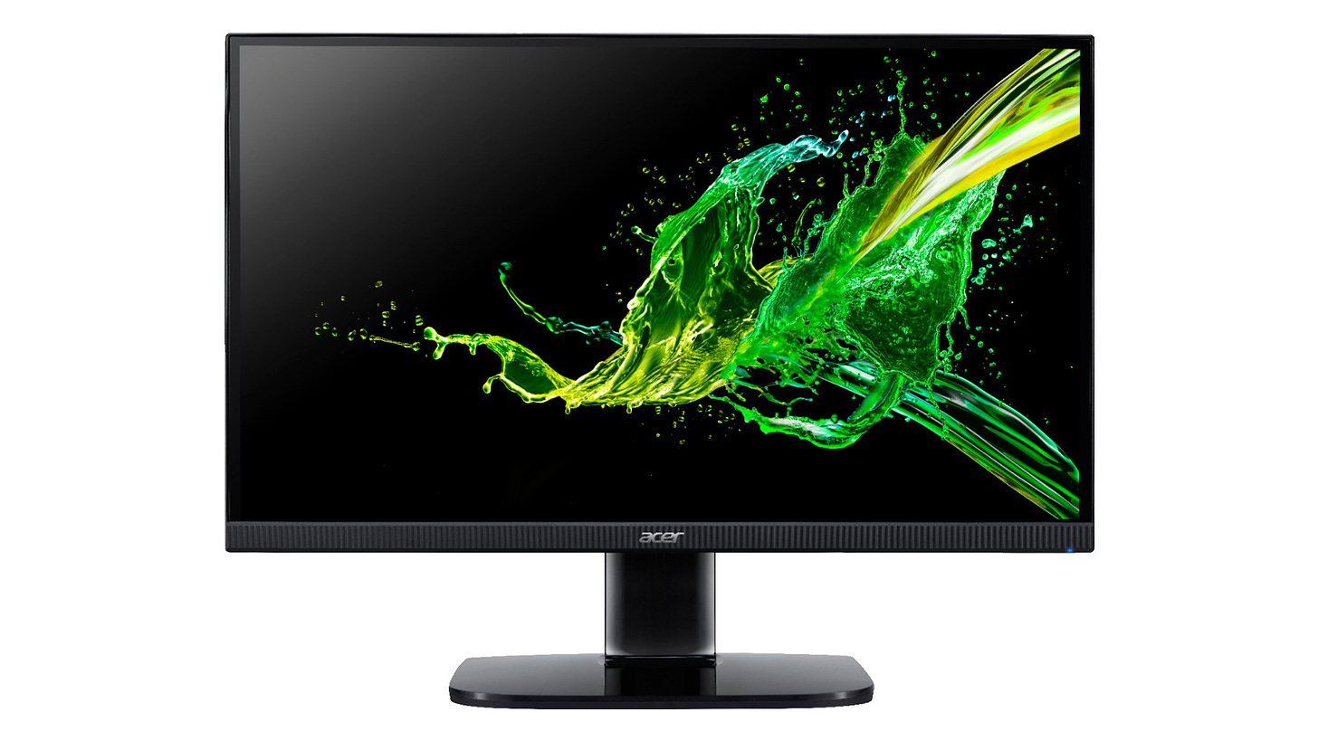 Acer 24-inch monitor on white background