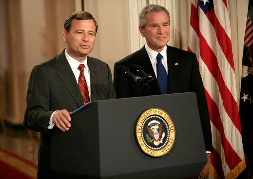 File:Roberts, Bush SCOTUS announcement.jpg