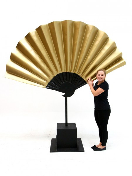 Giant Gold Fan | Event Prop Hire